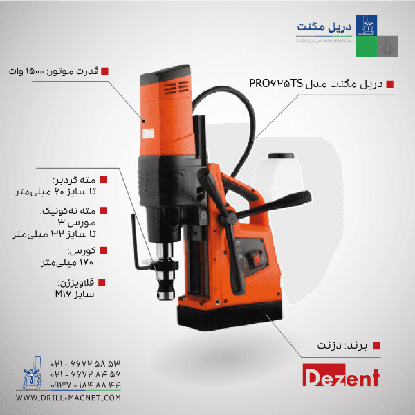 دریل مگنت PRO625TS دزنت