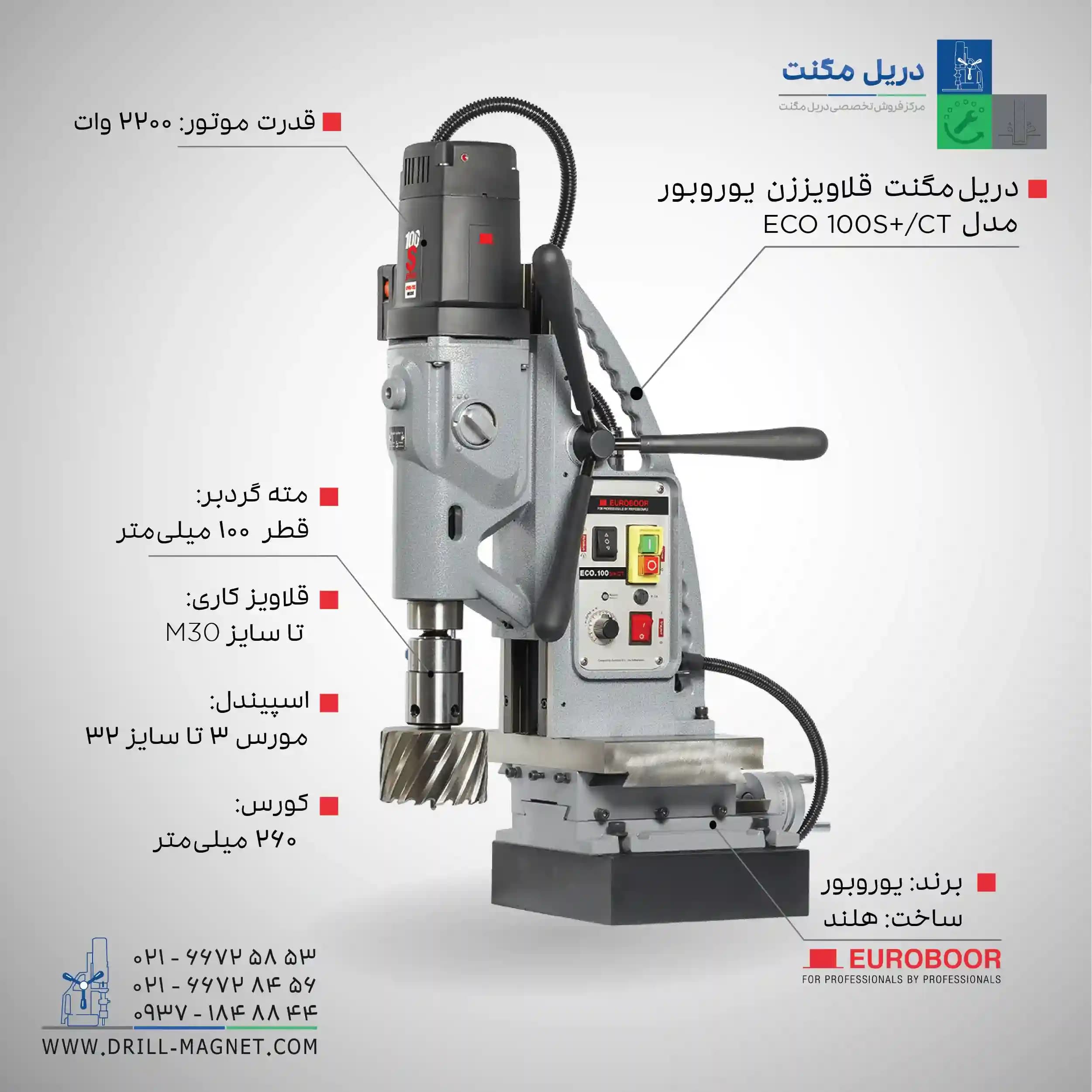 دریل مگنت قلاویززن یوروبور مدل ECO 100S+/CT