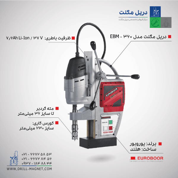 دریل مگنت یوروبور مدل EBM 360